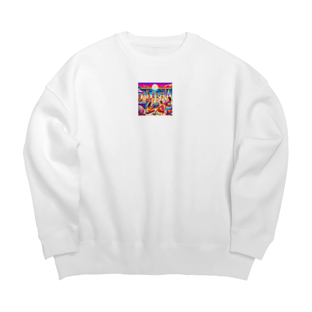 たてっぴのショップの思い出の世界へタイムトラベル！ Big Crew Neck Sweatshirt