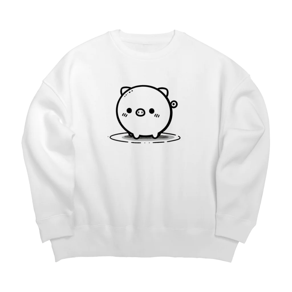 終わらない夢🌈のまんまる🐷ぶたちゃん😍 Big Crew Neck Sweatshirt