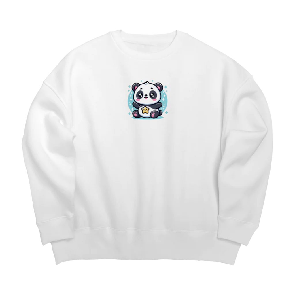 星パンダショップのきらきら星パンダ Big Crew Neck Sweatshirt