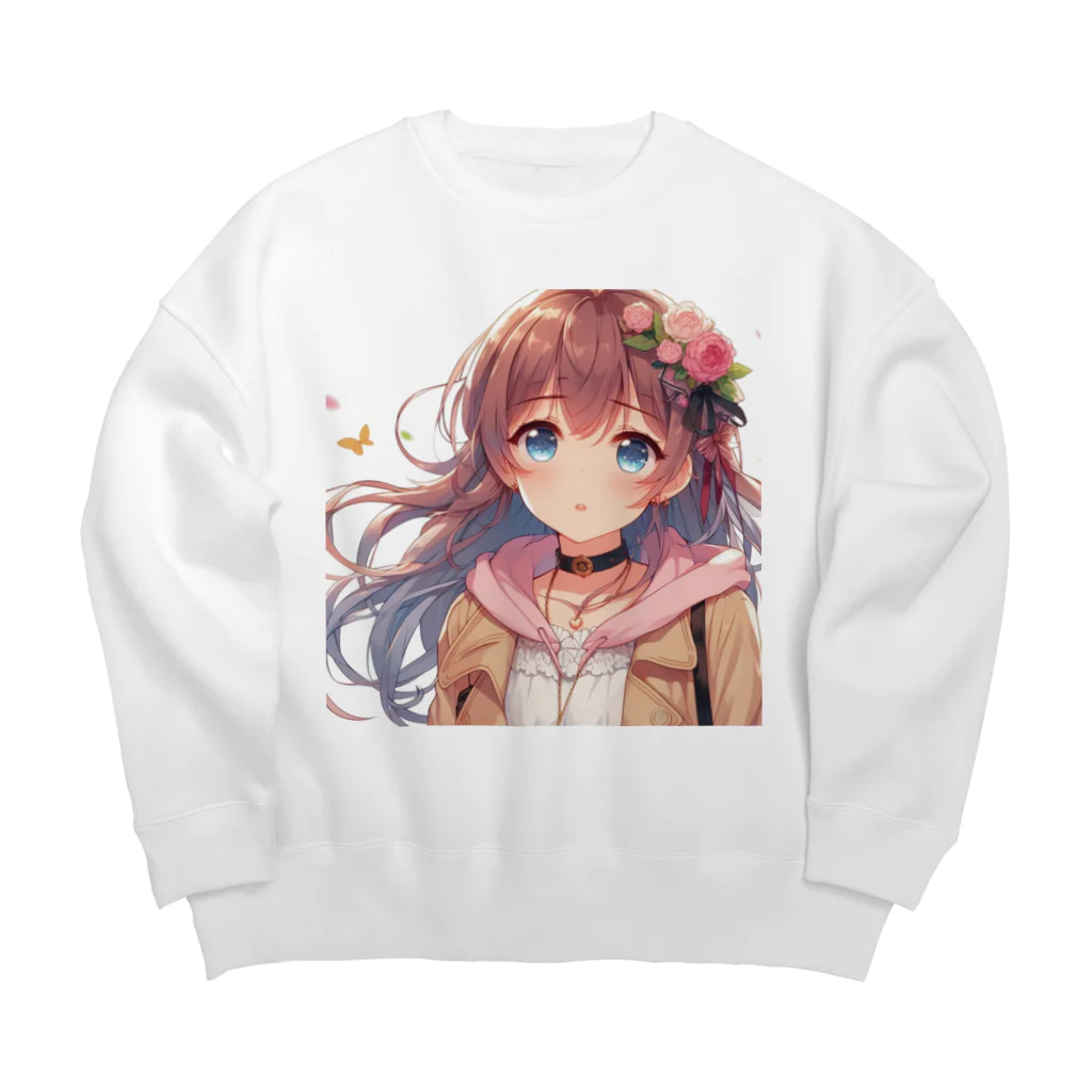 美少女アイテム専門店の美少女⑤ Big Crew Neck Sweatshirt