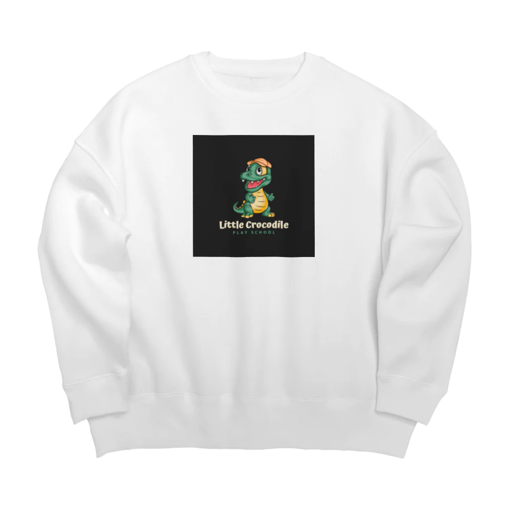 ちょこちょこのちっちゃいワニ Big Crew Neck Sweatshirt