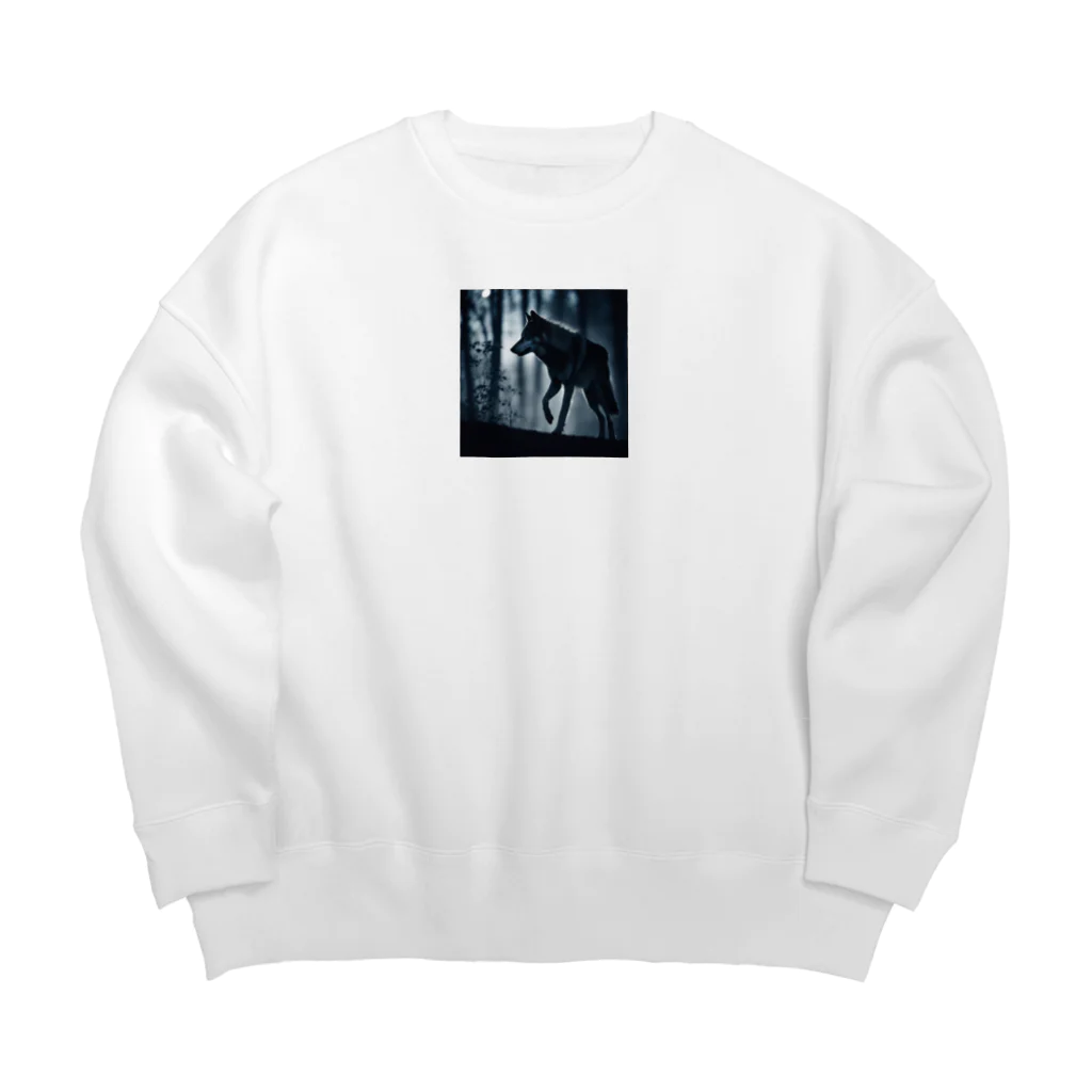 狼ショップの疾走の狼魂 Big Crew Neck Sweatshirt