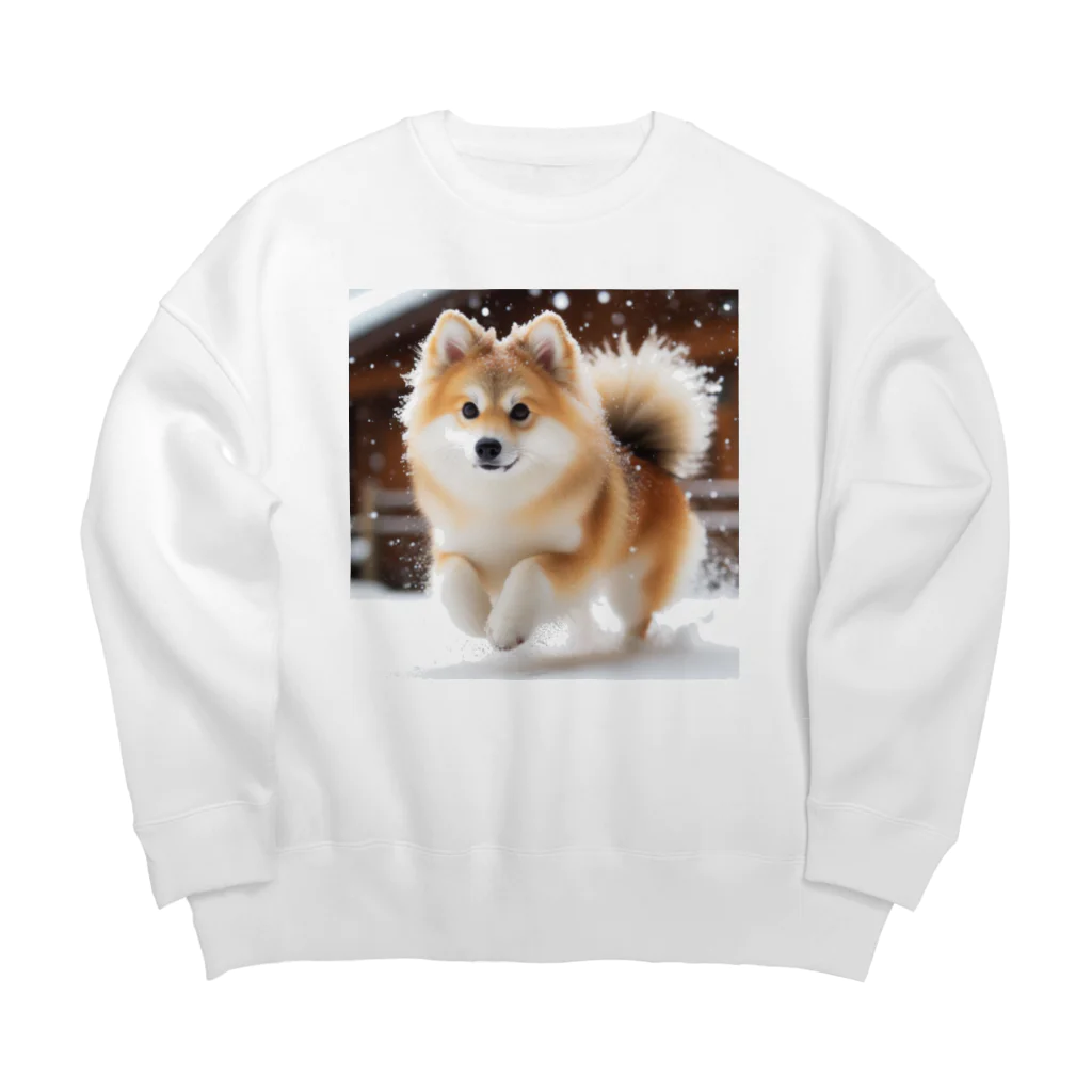 ANTARESのモフモフ走りにくい（柴犬） Big Crew Neck Sweatshirt