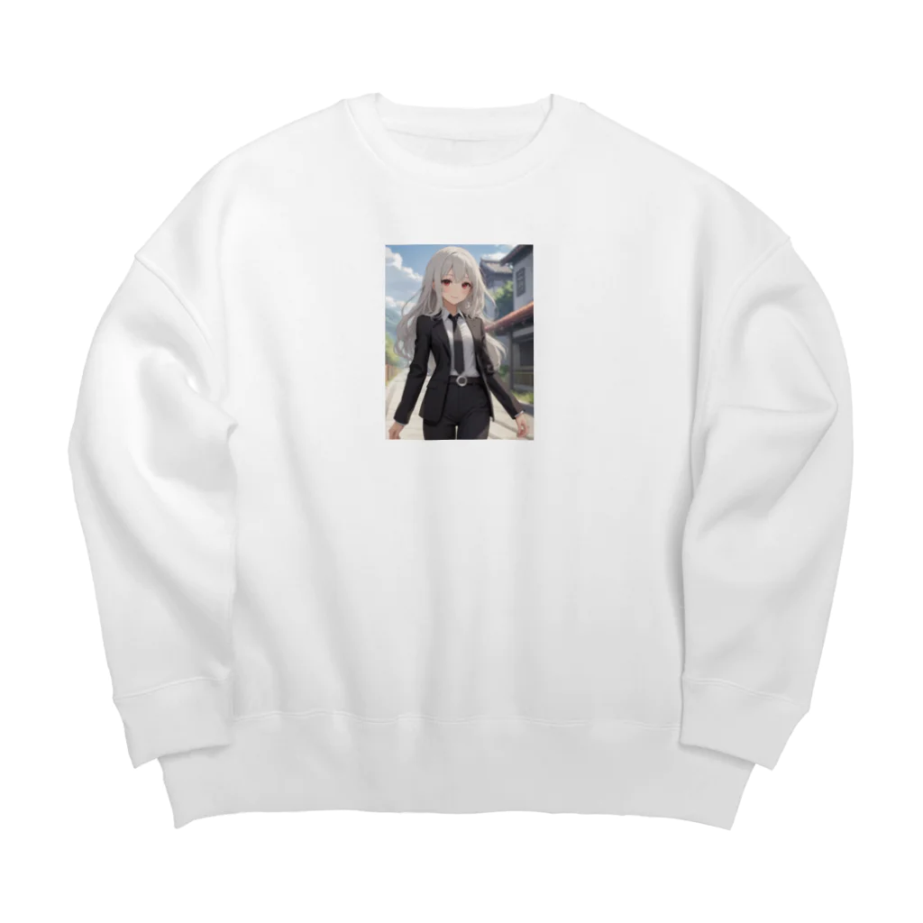 しえるもにあのオフィスレディ Big Crew Neck Sweatshirt