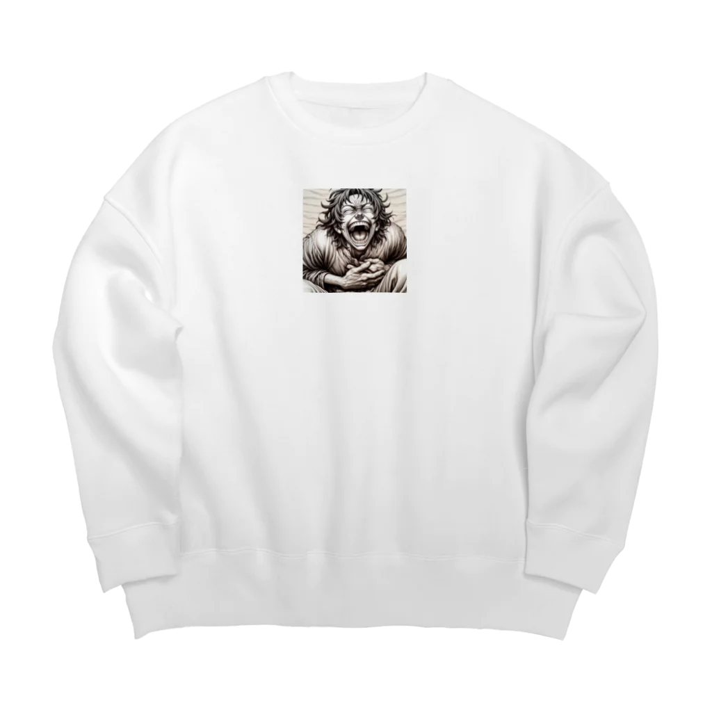 kazuminLANのガハハッ！何がそんなに？ Big Crew Neck Sweatshirt