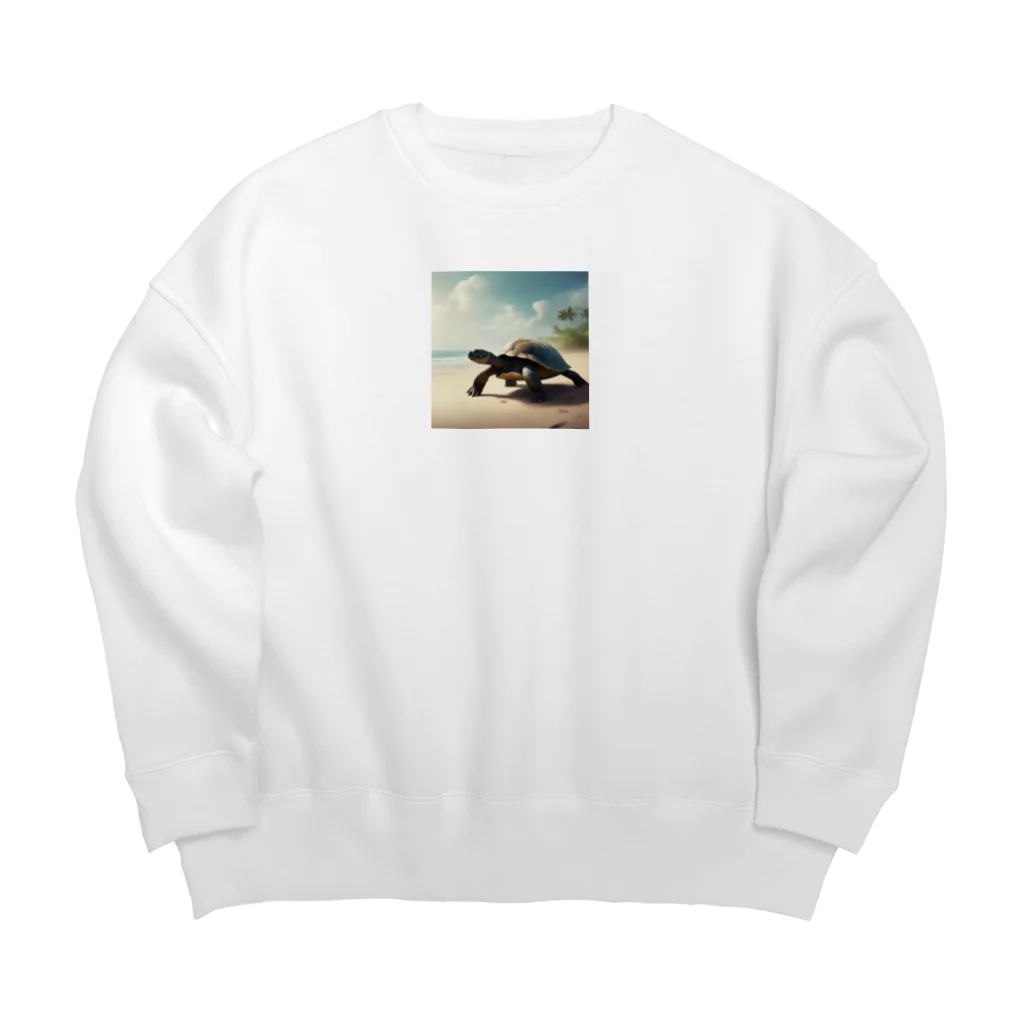 ZeroCreativeのかわいいペットのカメ Big Crew Neck Sweatshirt