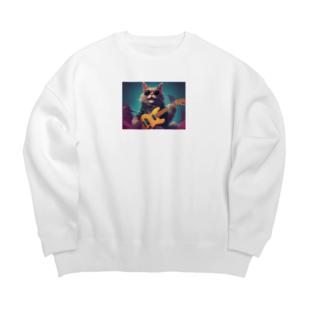 NAGOMI_KOTOMARUのロックなにゃんず(Gt.Vo) Big Crew Neck Sweatshirt