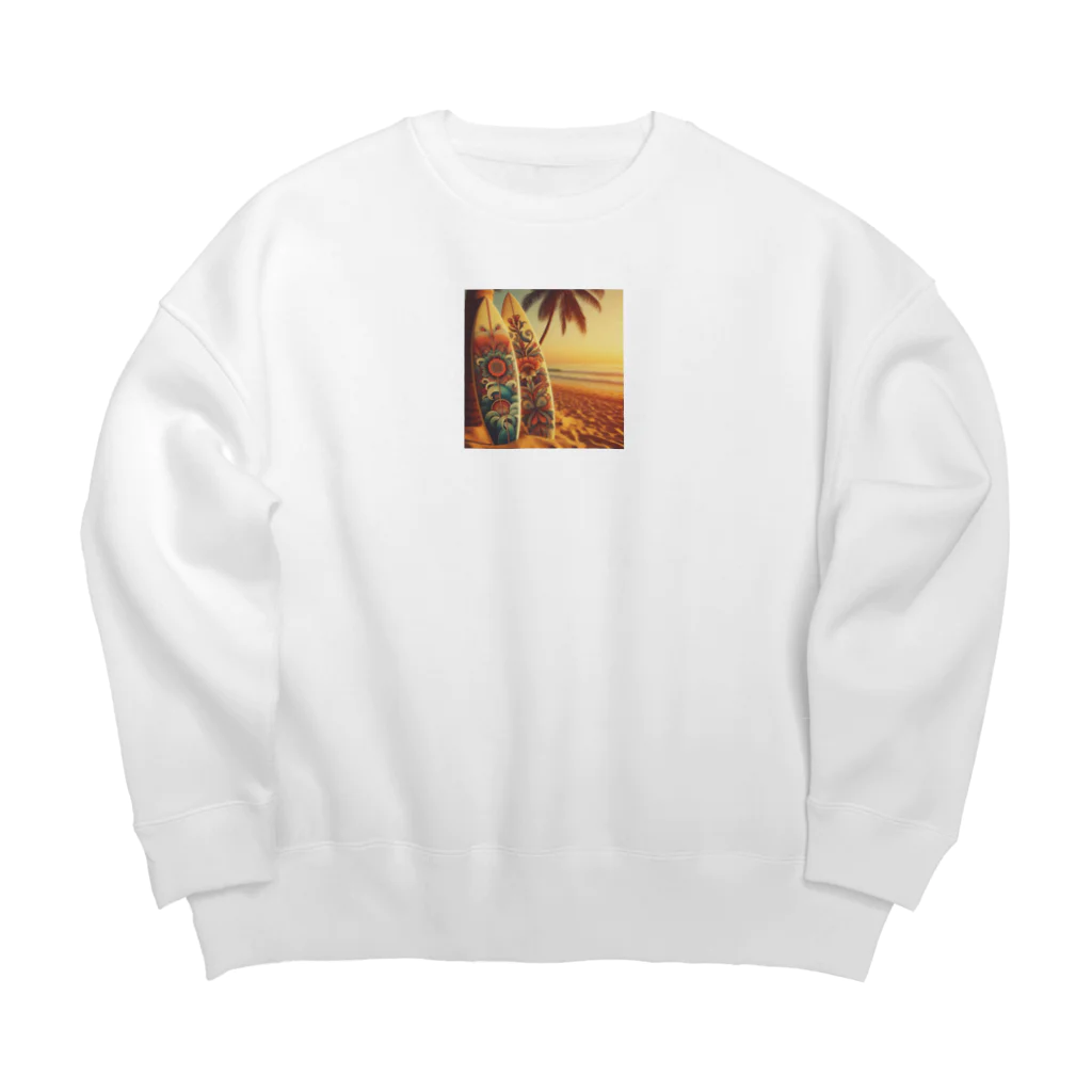 Lovers-chapelのレトロサーフボード Big Crew Neck Sweatshirt