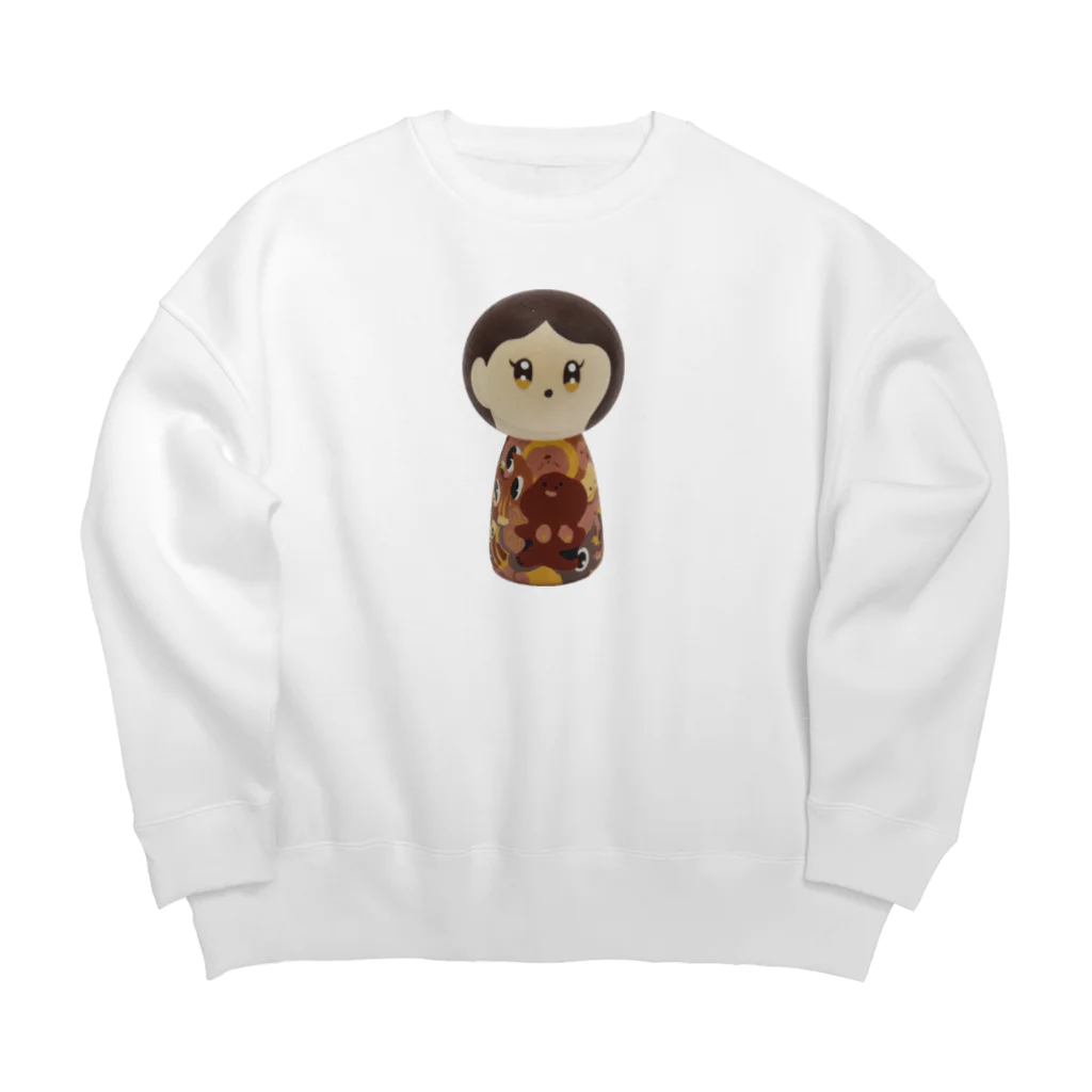 こけしガールズのこけしガールズ　セピアちゃん Big Crew Neck Sweatshirt