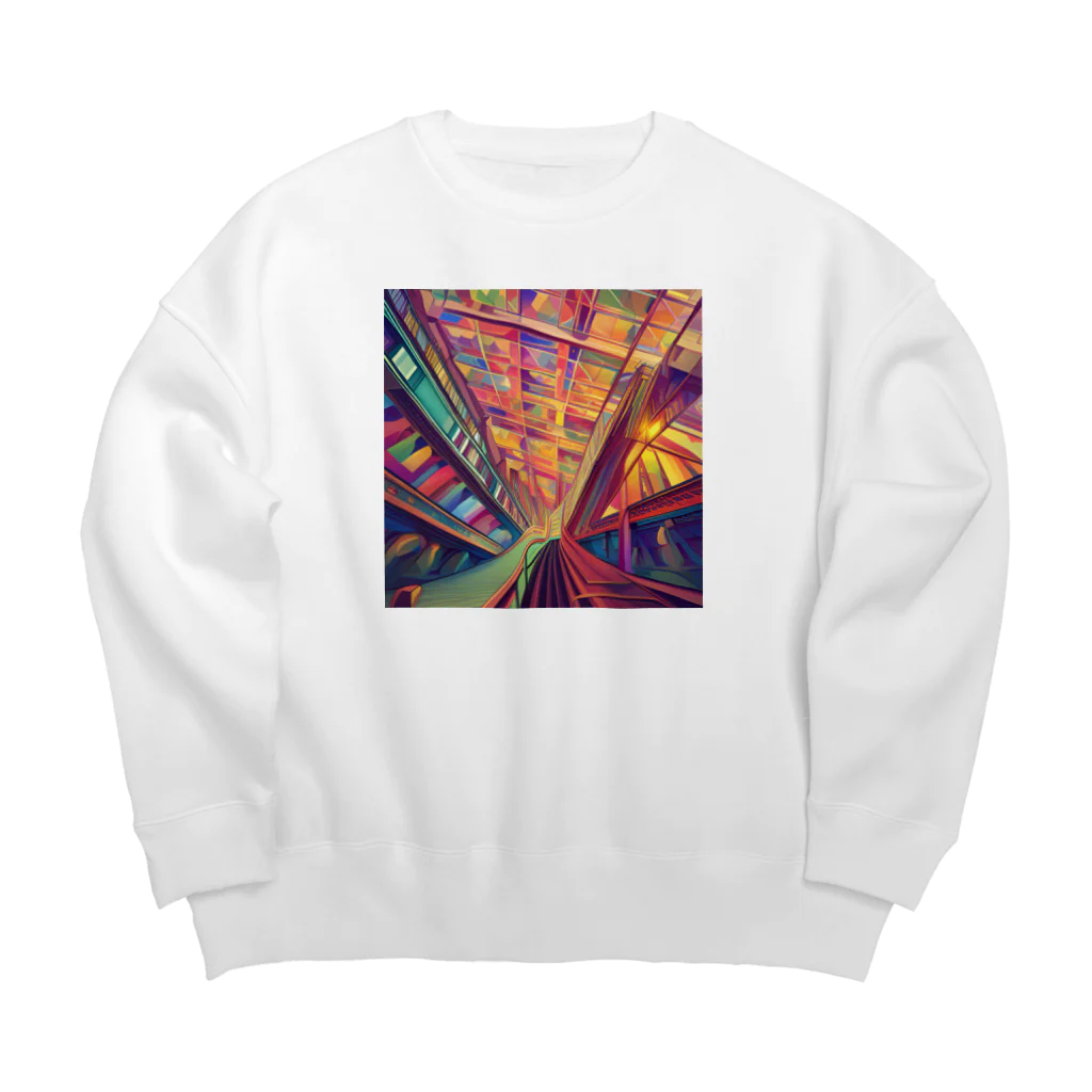 yukurujoのカラフル４ Big Crew Neck Sweatshirt