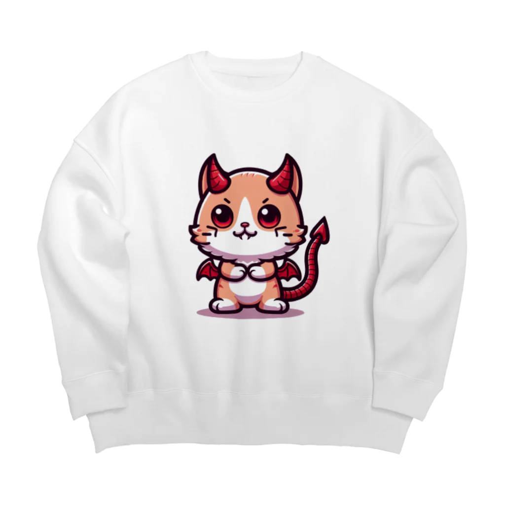 zuuu-の新人悪魔猫☆ Big Crew Neck Sweatshirt