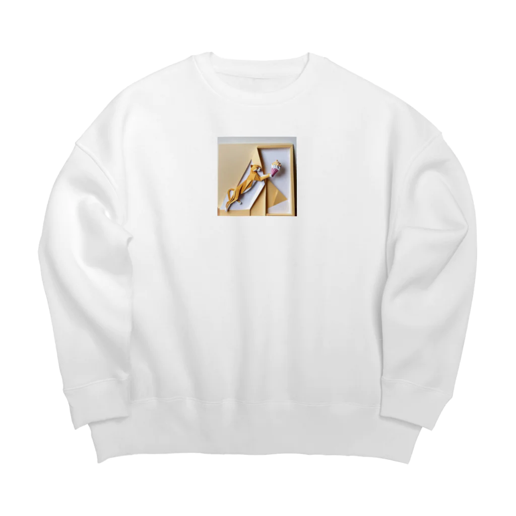 yumiceのice meets オリガミチーター Big Crew Neck Sweatshirt