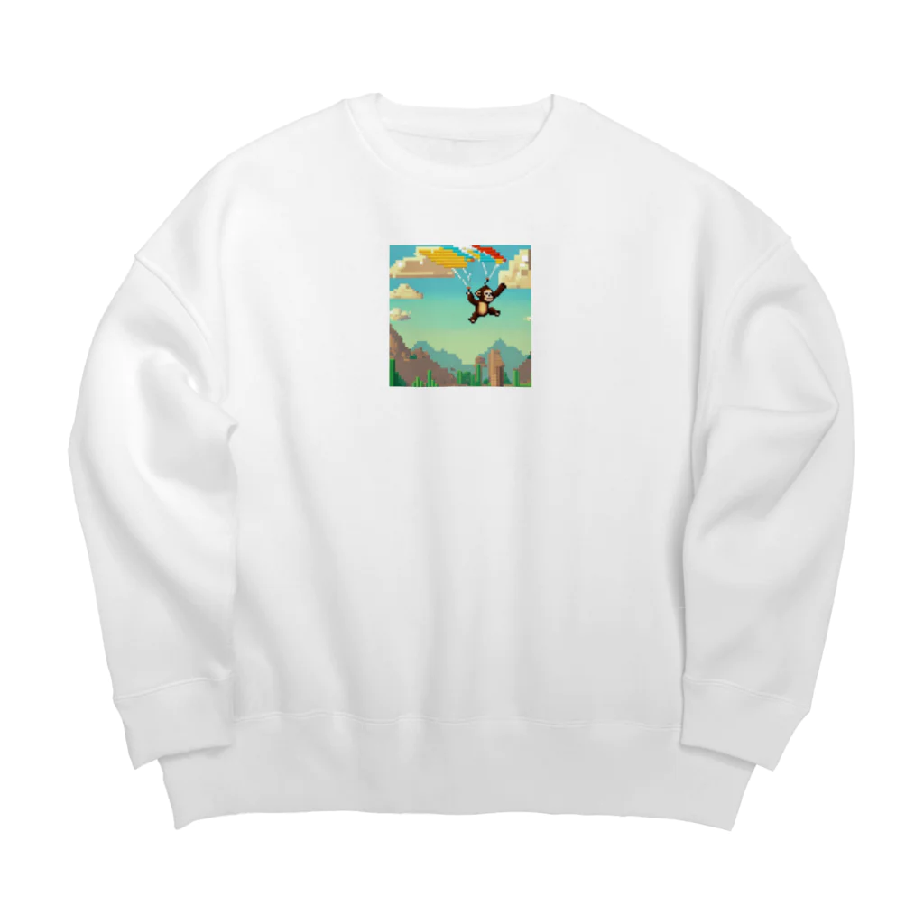 yuhi04のパラグライダーの猿 Big Crew Neck Sweatshirt