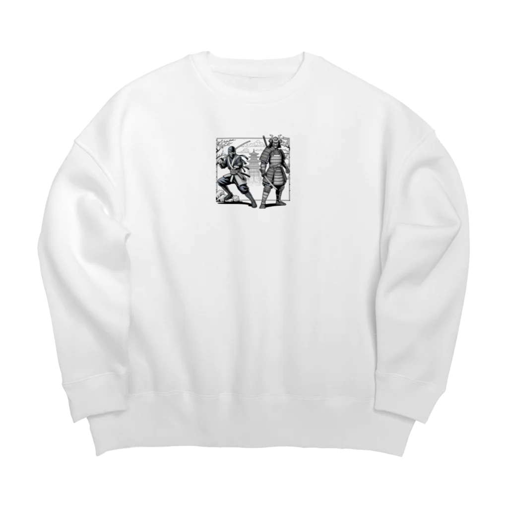 マイティのninja & samurai Big Crew Neck Sweatshirt