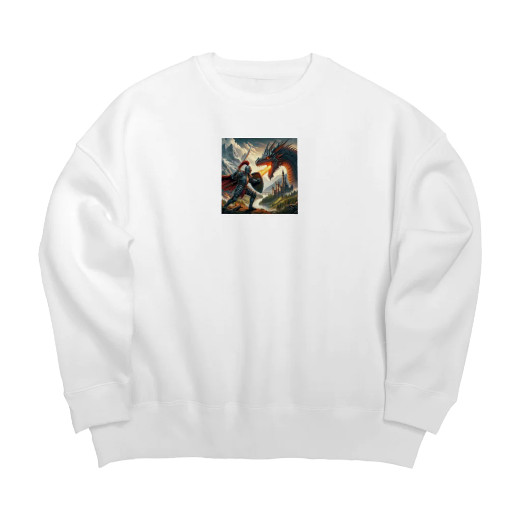 いろいろドラゴンの騎士とドラゴン Big Crew Neck Sweatshirt