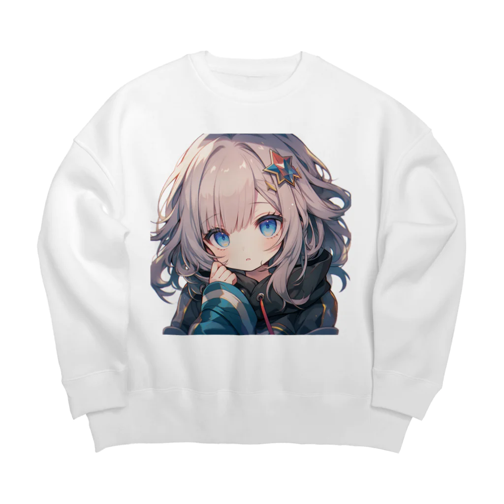 honoka_tの見つめる美少女 Big Crew Neck Sweatshirt