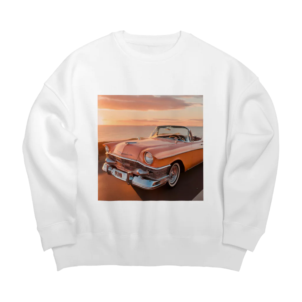 SUNSET TAKEOFFのSUNSET ハワイアンクラシックカー Big Crew Neck Sweatshirt