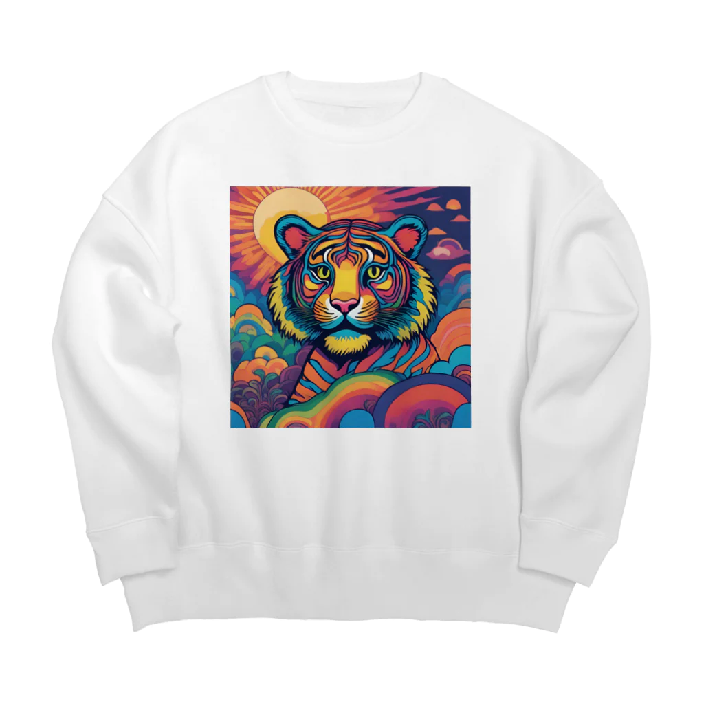 colorful-Nのカラフルなトラ Big Crew Neck Sweatshirt