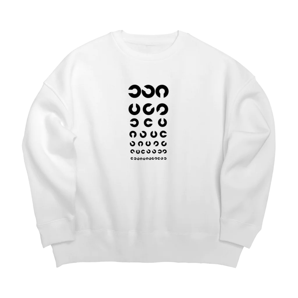 政治TVの視力検査デザイン Big Crew Neck Sweatshirt