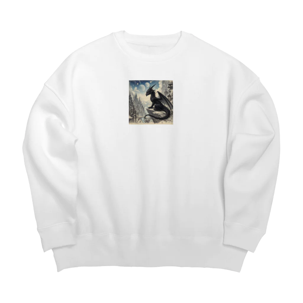 comati12の幼い黒龍 Big Crew Neck Sweatshirt