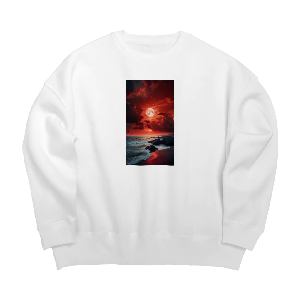 dorakiti0712のサンセット・ビーチ Big Crew Neck Sweatshirt