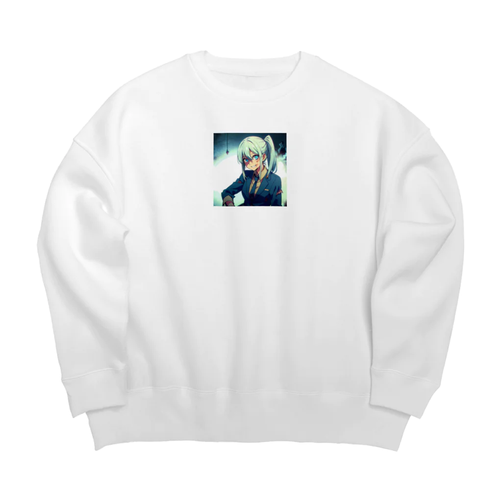 ほっこりアニメマートのゾンビィ～7 Big Crew Neck Sweatshirt