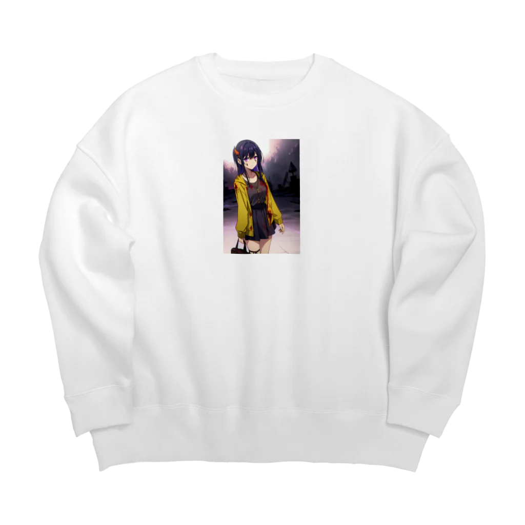 ほっこりアニメマートのゾンビィ～10 Big Crew Neck Sweatshirt