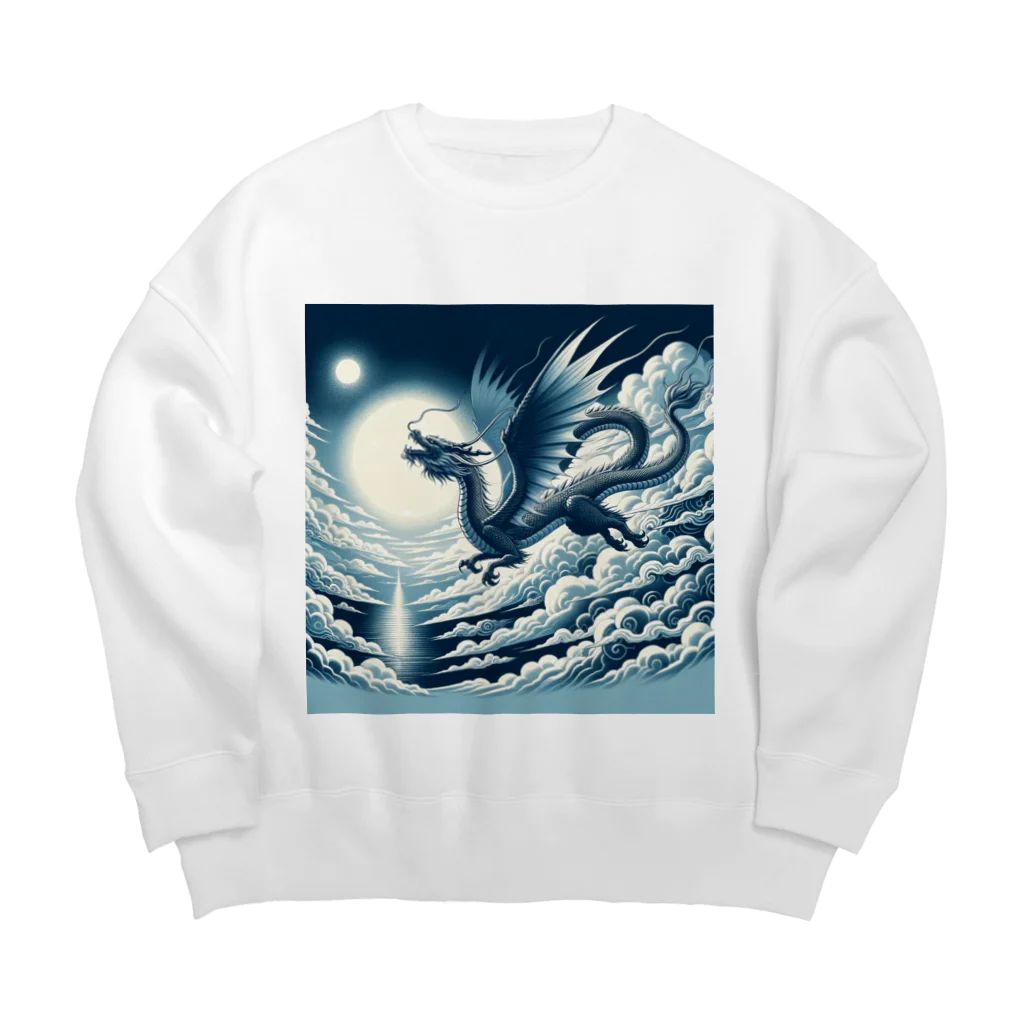 the blue seasonの雲を越えし野望の龍 Big Crew Neck Sweatshirt