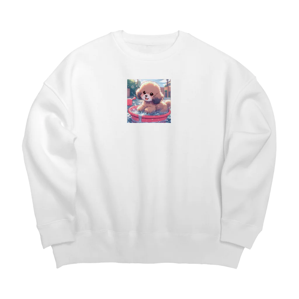 s30zcの水遊びが楽しいトイプードル Big Crew Neck Sweatshirt