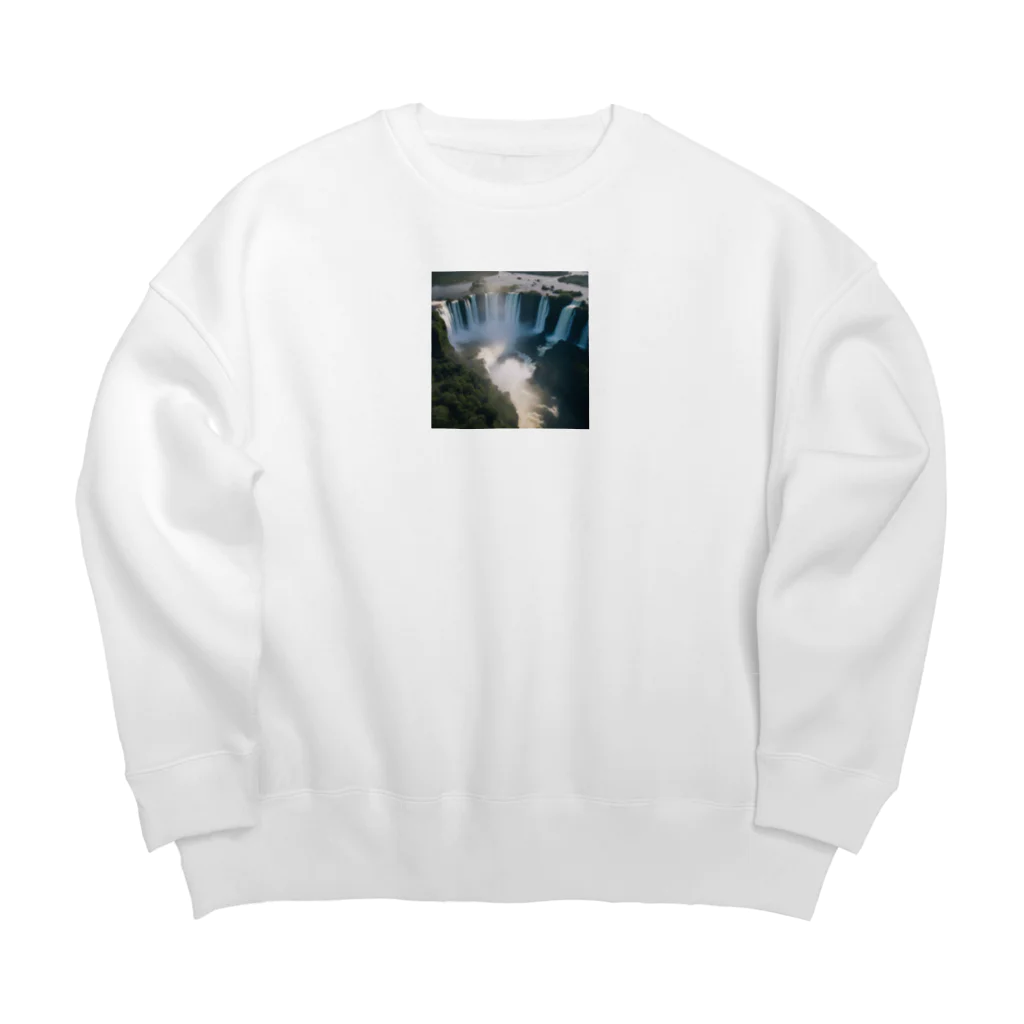 metametamonnのアルゼンチンのイグアスの滝 Big Crew Neck Sweatshirt