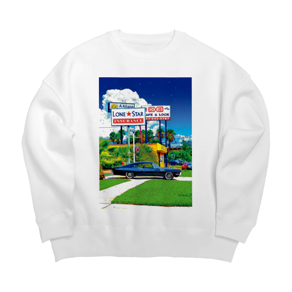 GALLERY misutawoのアメリカ テキサスのクラシックカー Big Crew Neck Sweatshirt