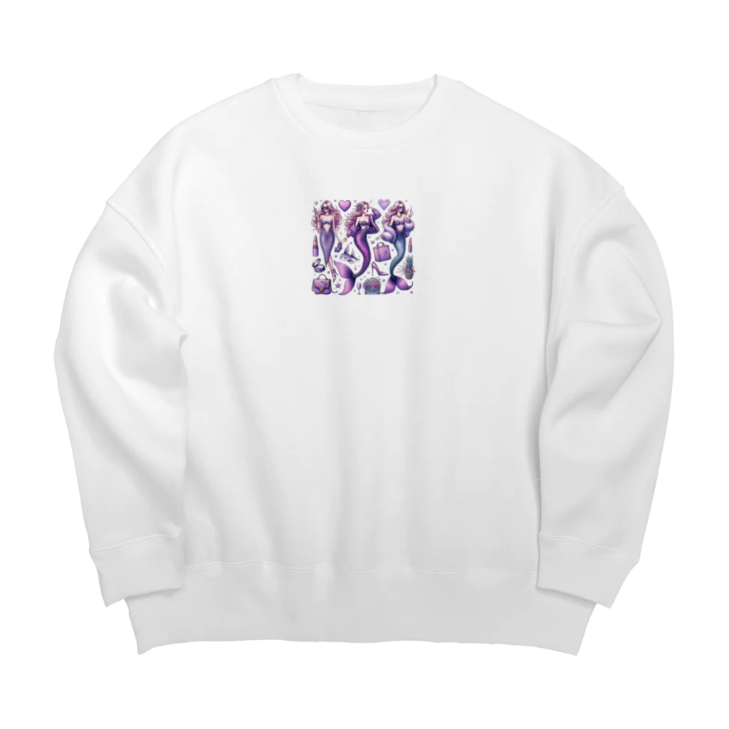 run-mermaidのセクシーマーメイド Big Crew Neck Sweatshirt