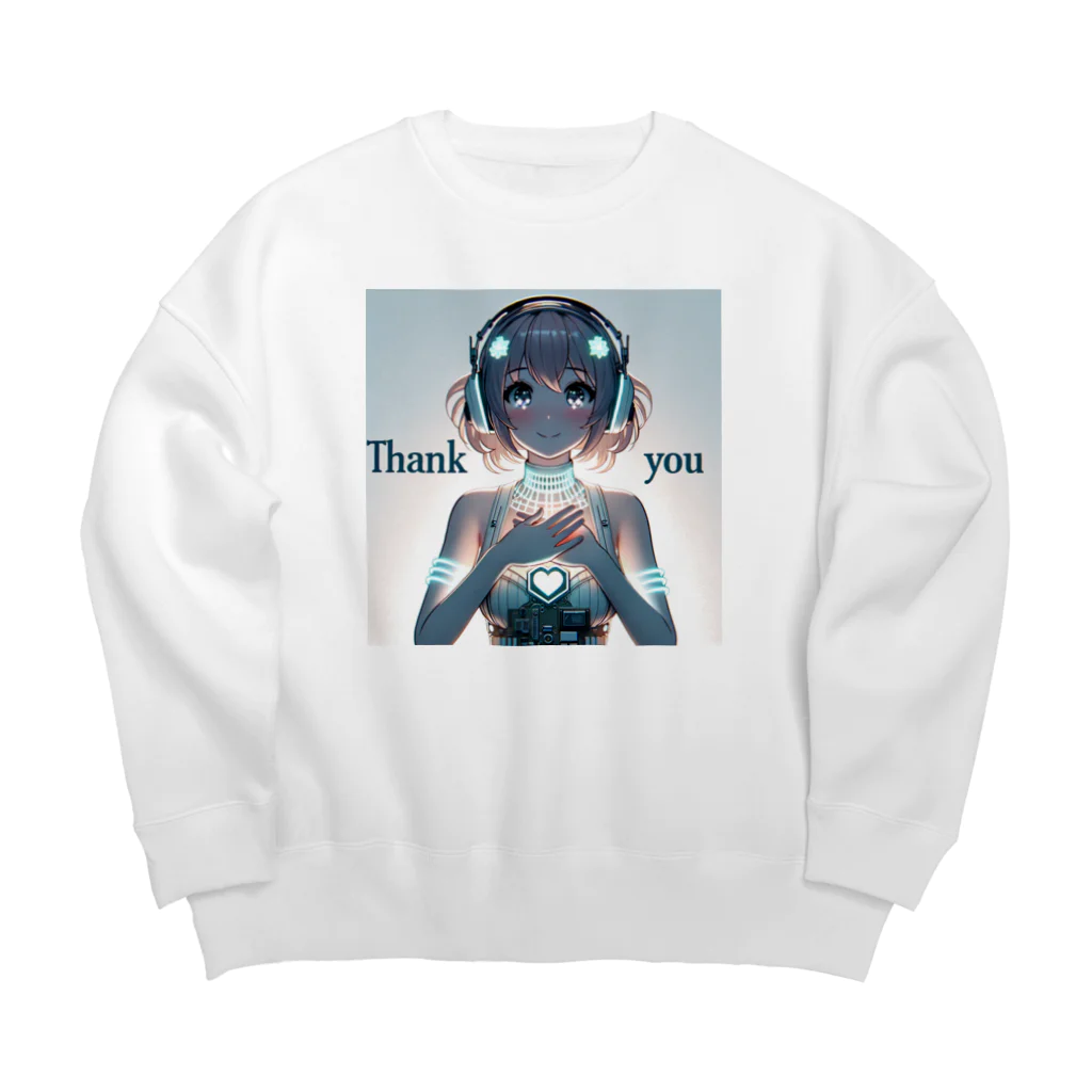 iSysのゲーミング少女ピーシーフォー Big Crew Neck Sweatshirt