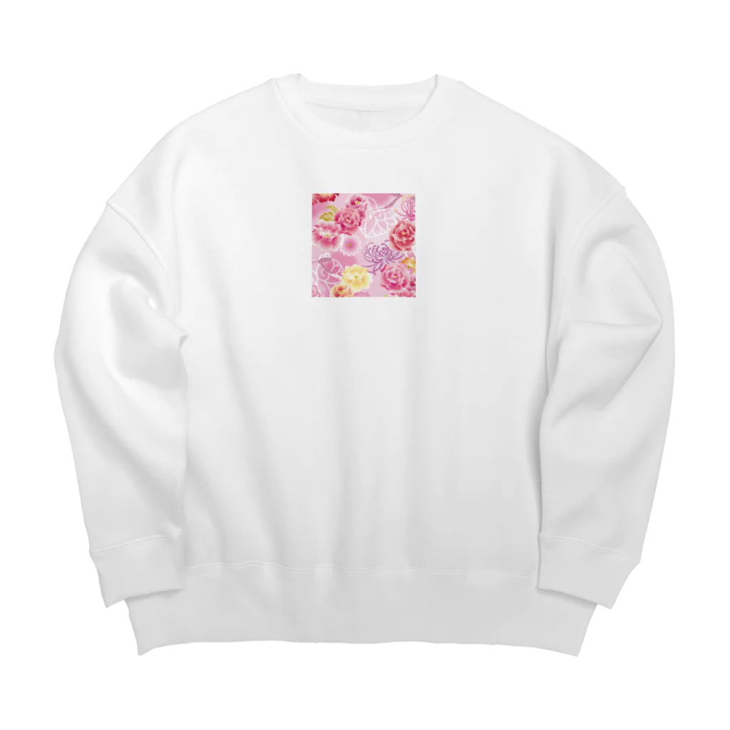 みさとのリボン菊牡丹 Big Crew Neck Sweatshirt