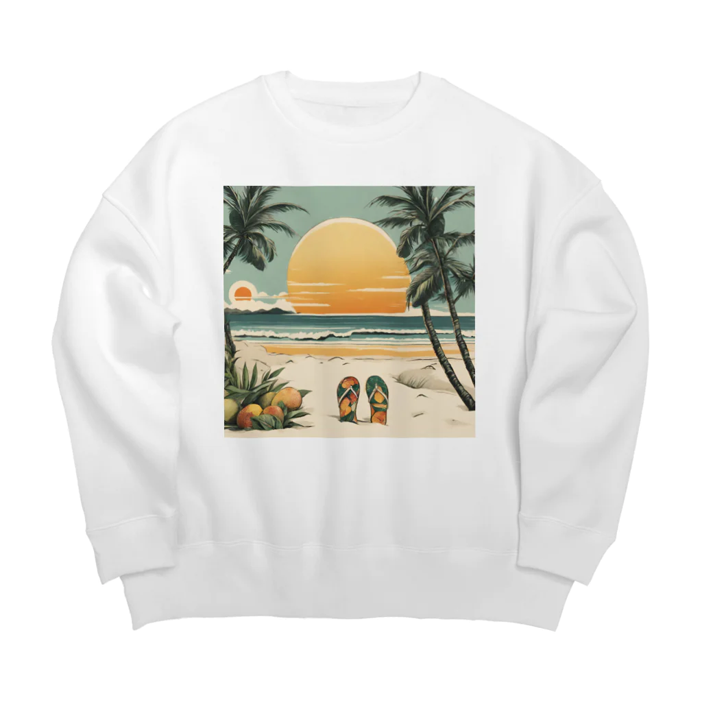 甘いマンゴーの甘い爽やかなマンゴーのイラストグッズ Big Crew Neck Sweatshirt