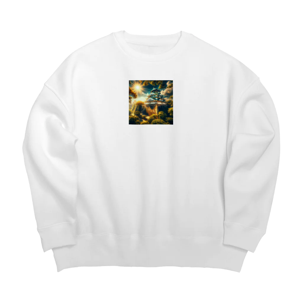 戦国時代マニアの夏の輝きを放つ大阪城 Big Crew Neck Sweatshirt