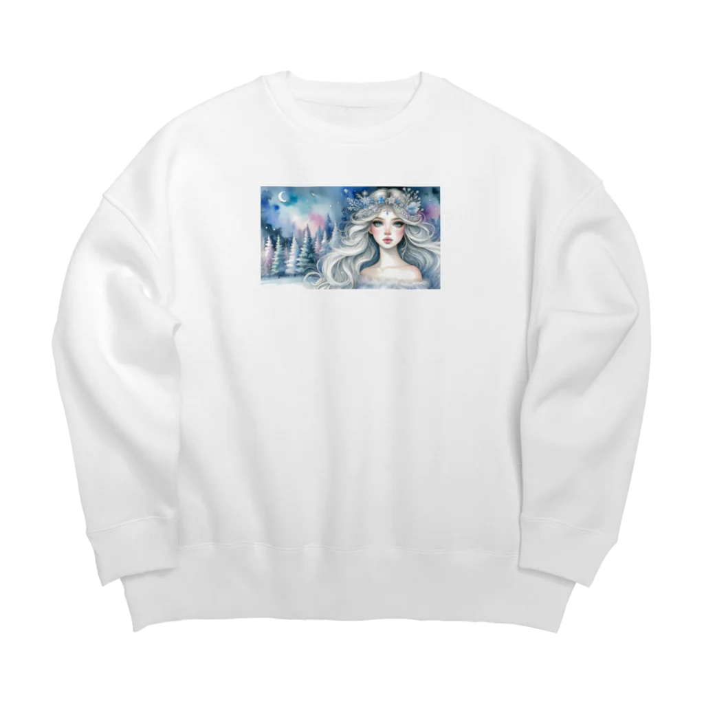 ZUCCOの氷の精霊と夜の森の秘密 Big Crew Neck Sweatshirt