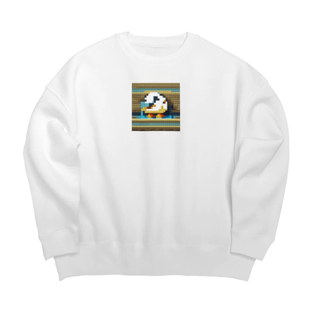 bousyounenの水しぶきをあげるアヒルの足指 Big Crew Neck Sweatshirt