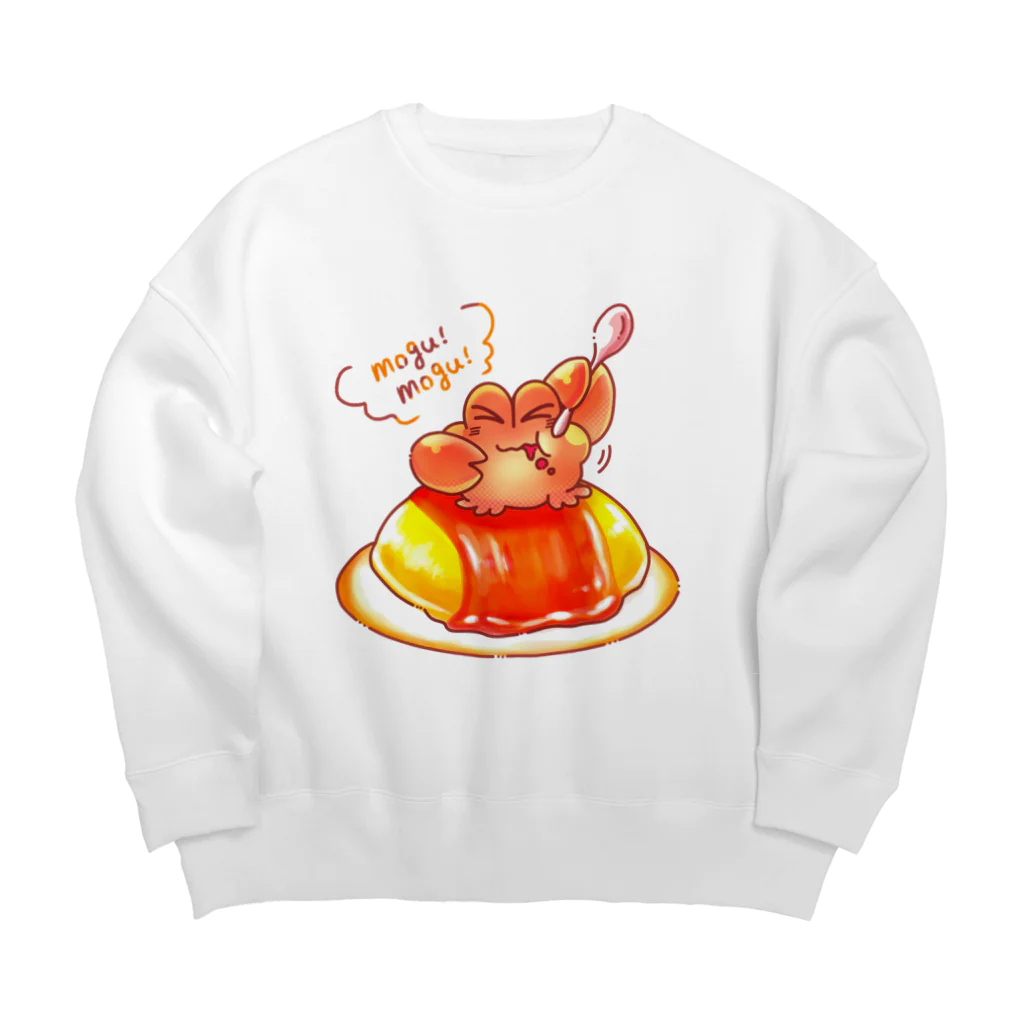 カニちゃんの地球侵略SHOPのカニちゃんとオムライス Big Crew Neck Sweatshirt