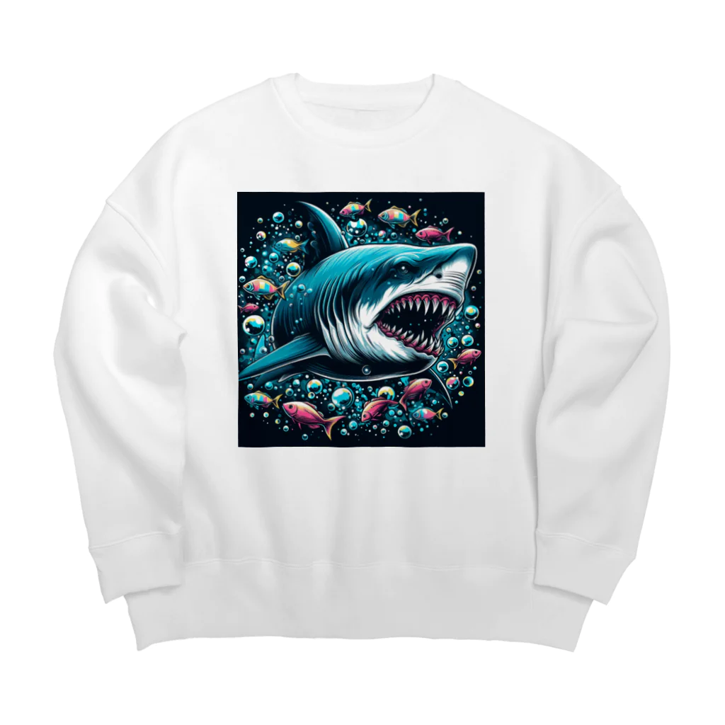 アートフル・メッセンジャーのCOOL SHARK Big Crew Neck Sweatshirt