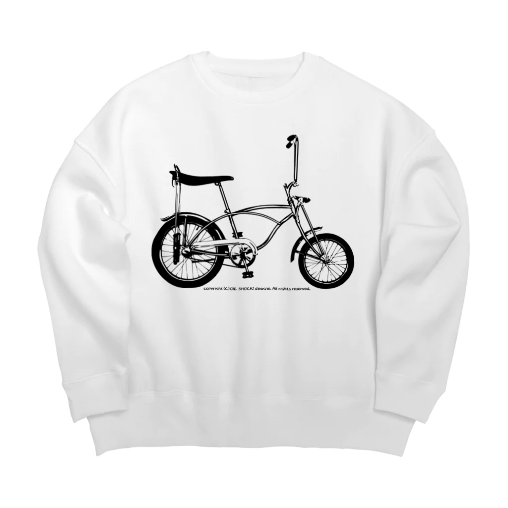 ファンシーTシャツ屋のクールでスタイリッシュなアメリカン自転車 Big Crew Neck Sweatshirt