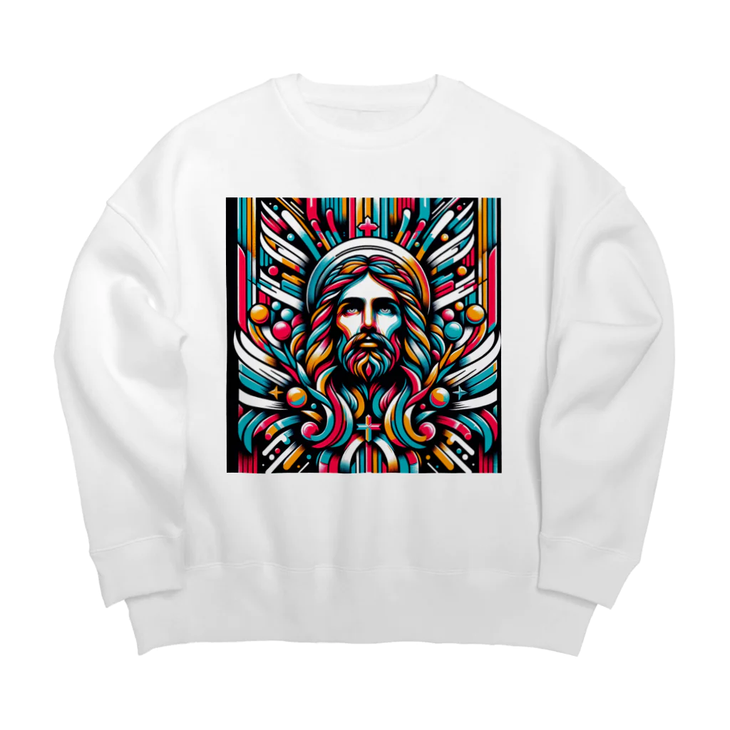 Kuris-DesignのThanks GOD,I'm alive. Big Crew Neck Sweatshirt