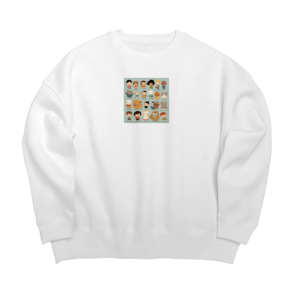 MEGROOVEのほのぼの仲間 Big Crew Neck Sweatshirt