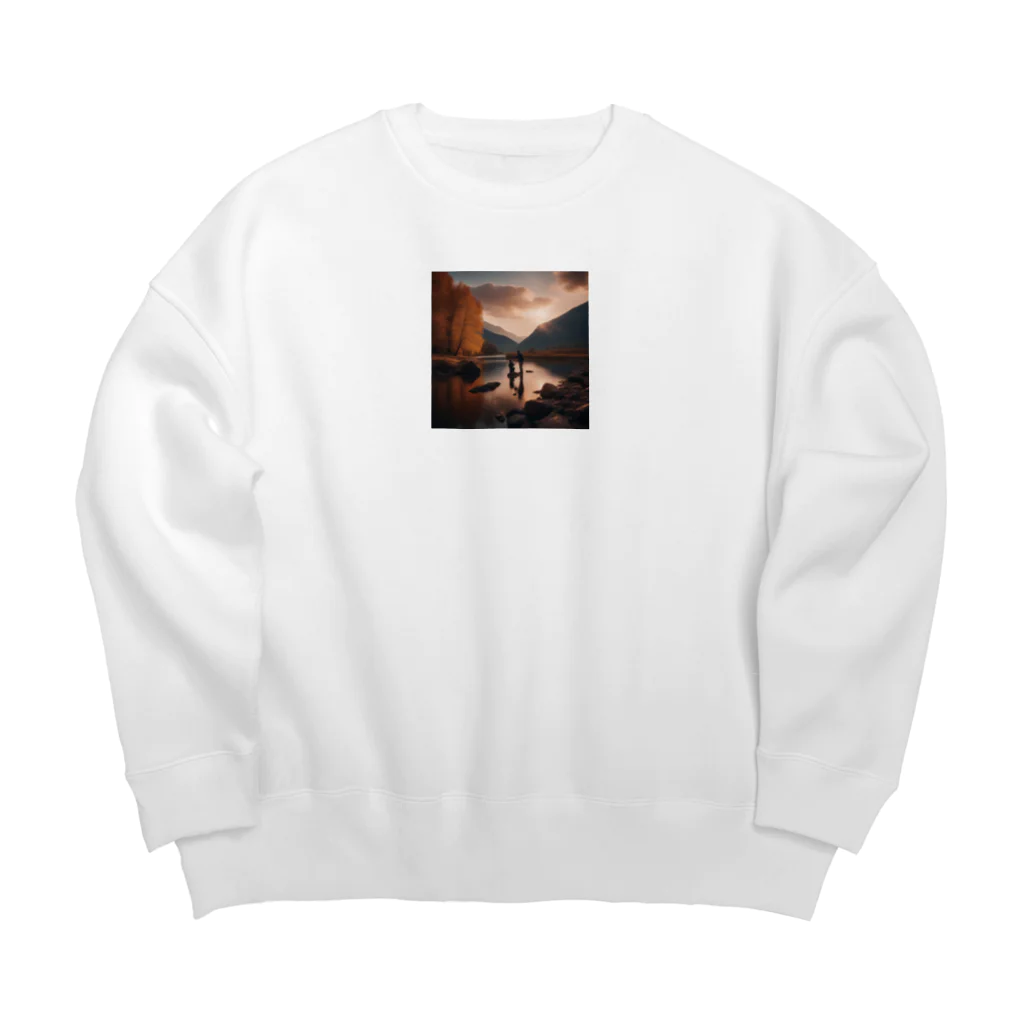 ryo-Tの釣りをする親子 Big Crew Neck Sweatshirt