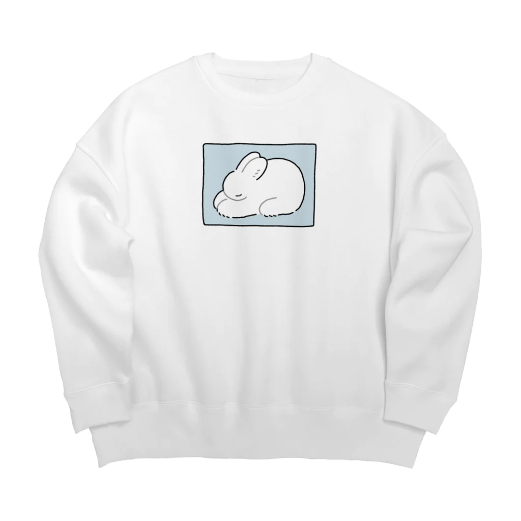 微風おひるねショップの立ち耳ちゃん Big Crew Neck Sweatshirt