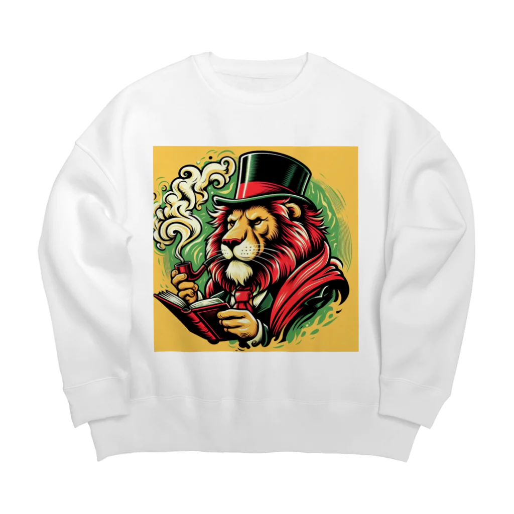 グラサンライオンと仲間たちのライオン男爵 Big Crew Neck Sweatshirt