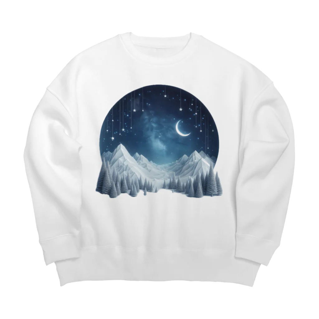 JUPITERの幻想的な冬の夜 Big Crew Neck Sweatshirt