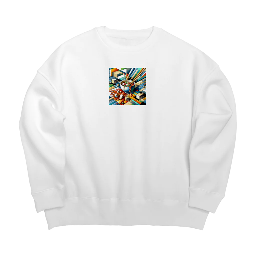 ほんだのcubism 麻婆 Big Crew Neck Sweatshirt