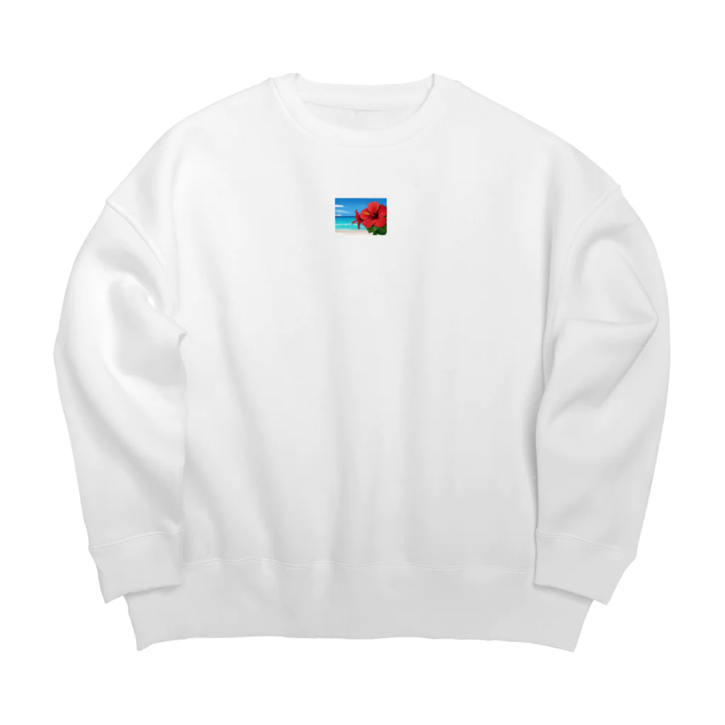 kaiminsapoのハイビスカス　リゾート　🌺　🏝️ Big Crew Neck Sweatshirt