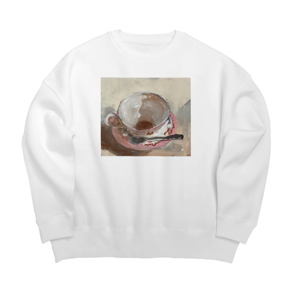 喫茶あいおいのコーヒーカップ Big Crew Neck Sweatshirt